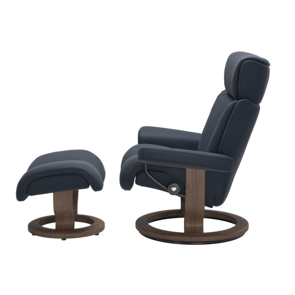 Stressless® Magic (M) Recliner with Footstool – Classic Base view 2