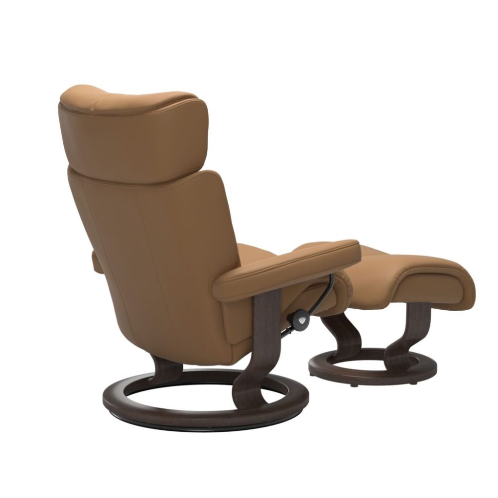 Stressless® Magic (M) Recliner with Footstool – Classic Base view 6
