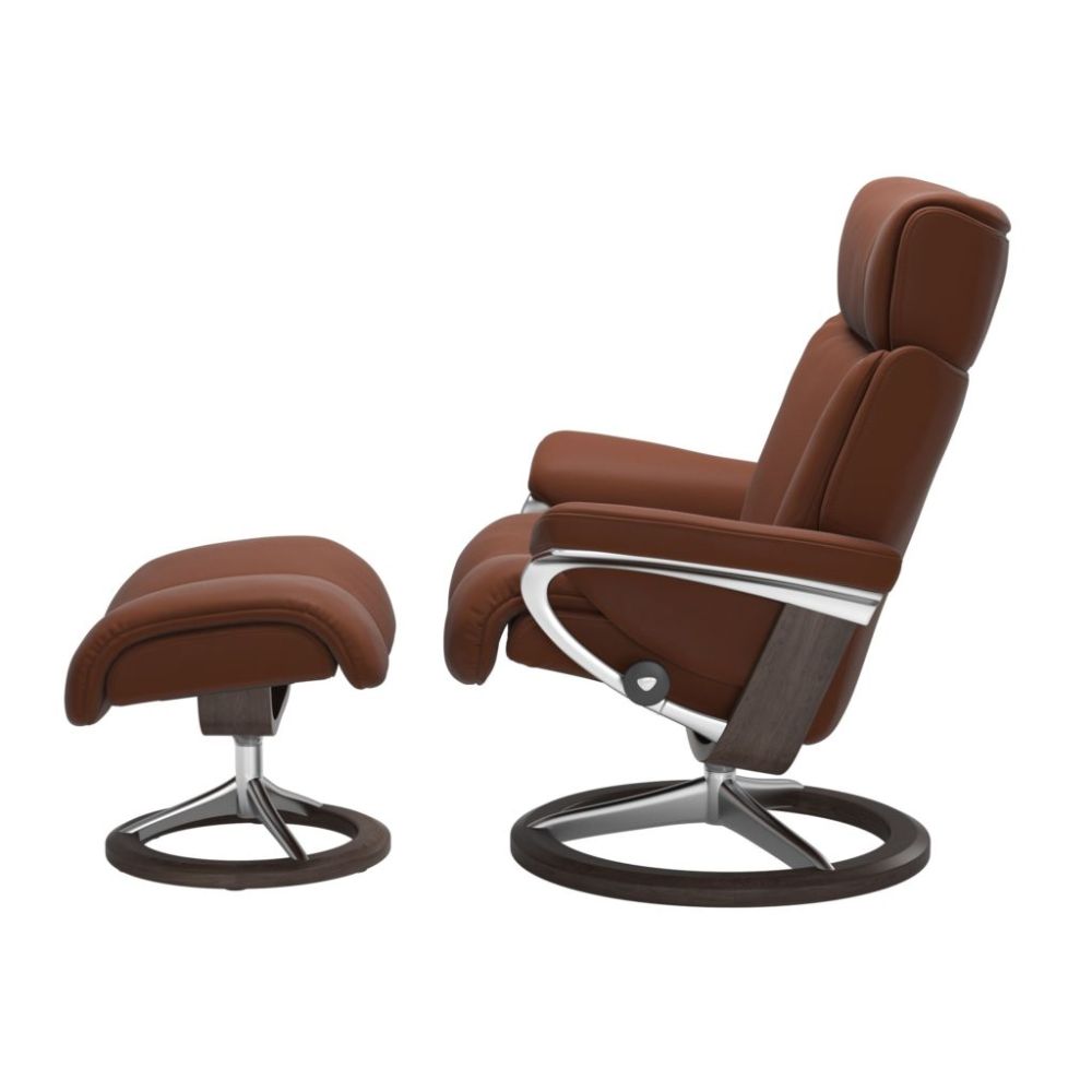 Stressless® Magic (M) Recliner with Footstool – Signature Base view 5