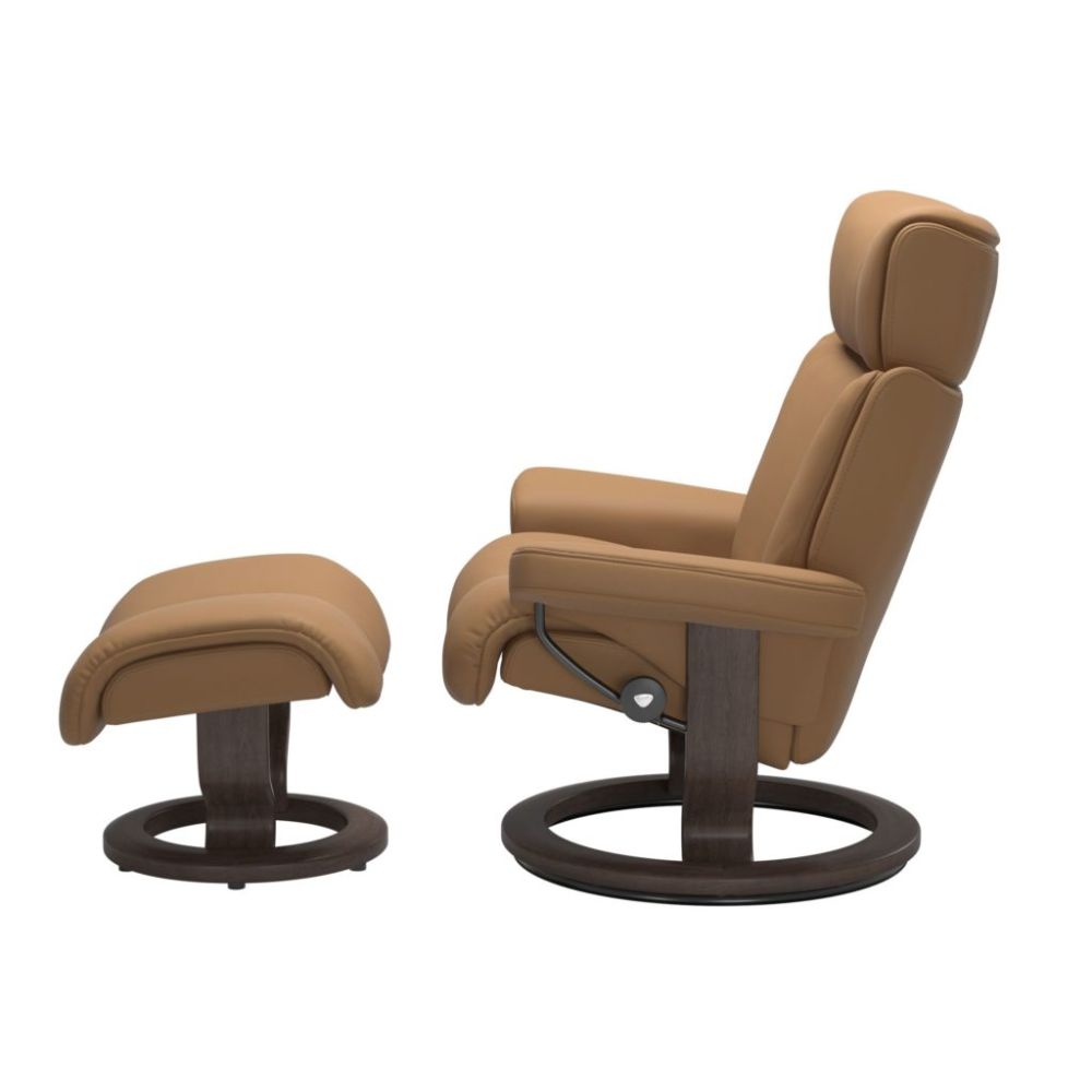Stressless® Magic (M) Recliner with Footstool – Classic Base view 10