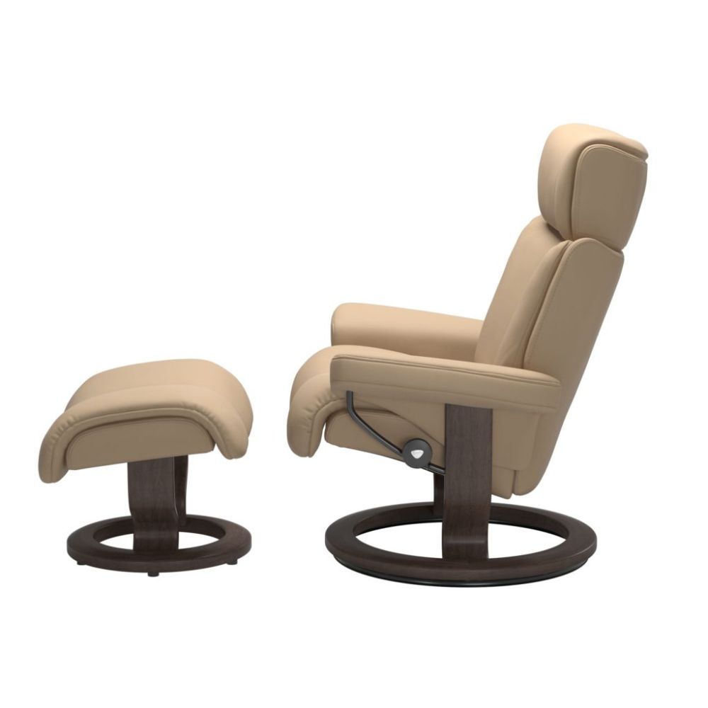 Stressless® Magic (M) Recliner with Footstool – Classic Base view 7