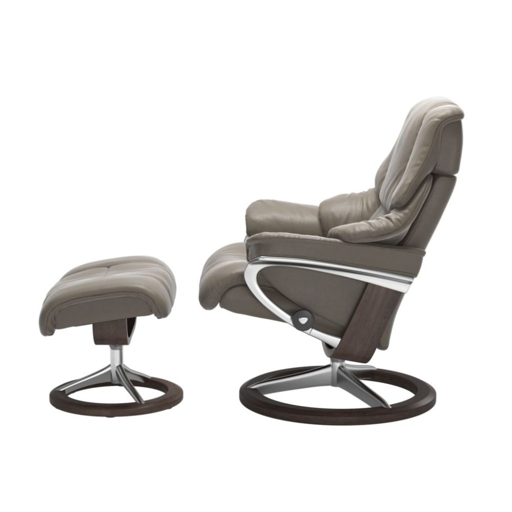 Stressless® Reno (M) Recliner with Footstool – Signature Base view 9