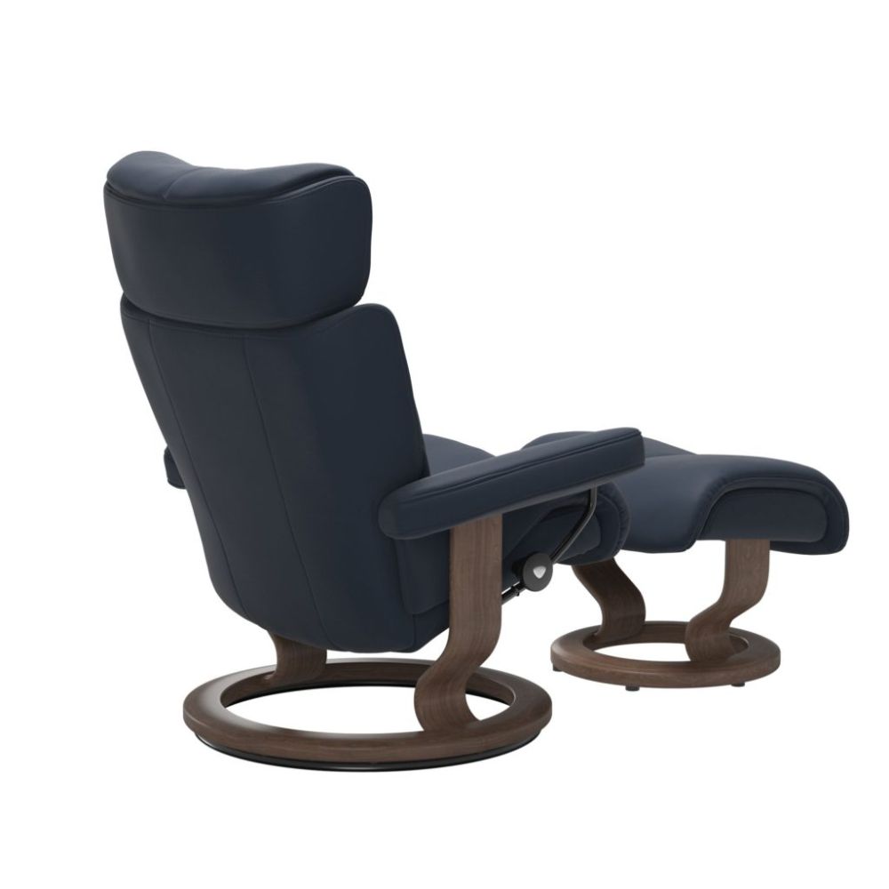 Stressless® Magic (M) Recliner with Footstool – Classic Base view 3