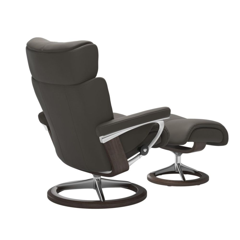 Stressless® Magic (M) Recliner with Footstool – Signature Base view 8