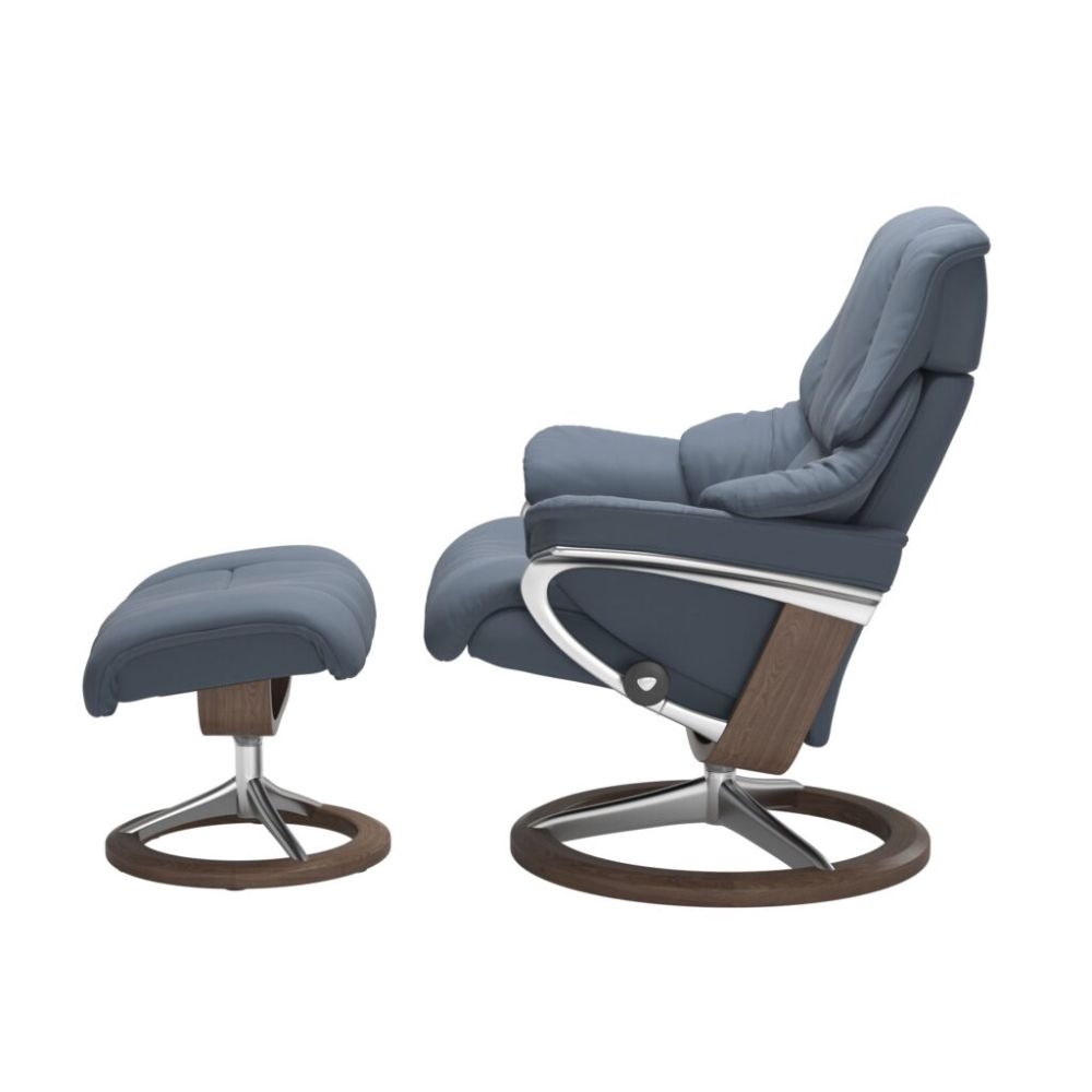 Stressless® Reno (M) Recliner with Footstool – Signature Base view 5