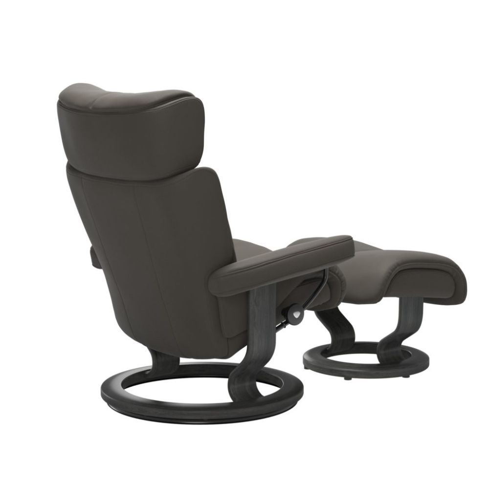 Stressless® Magic (M) Recliner with Footstool – Classic Base view 8
