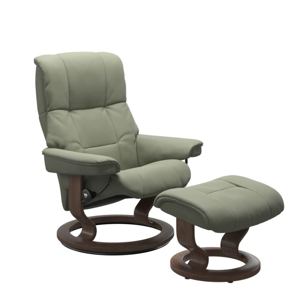 Stressless® Mayfair (M) Recliner with Footstool – Classic Base