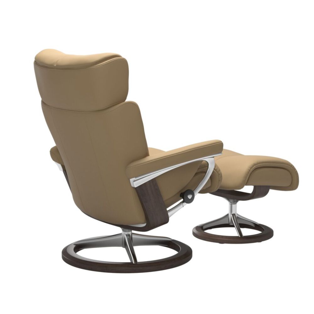 Stressless® Magic (M) Recliner with Footstool – Signature Base view 4
