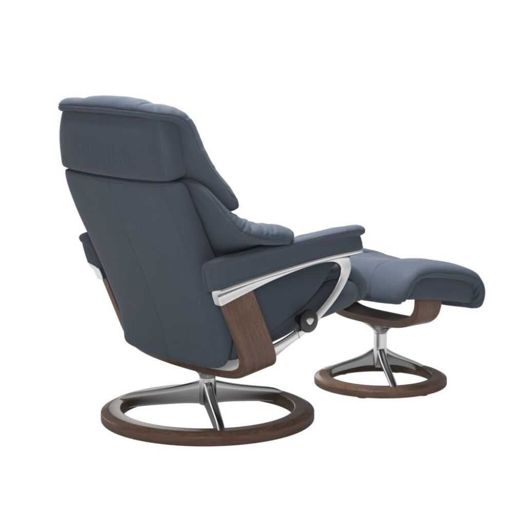 Stressless® Reno (M) Recliner with Footstool – Signature Base view 6
